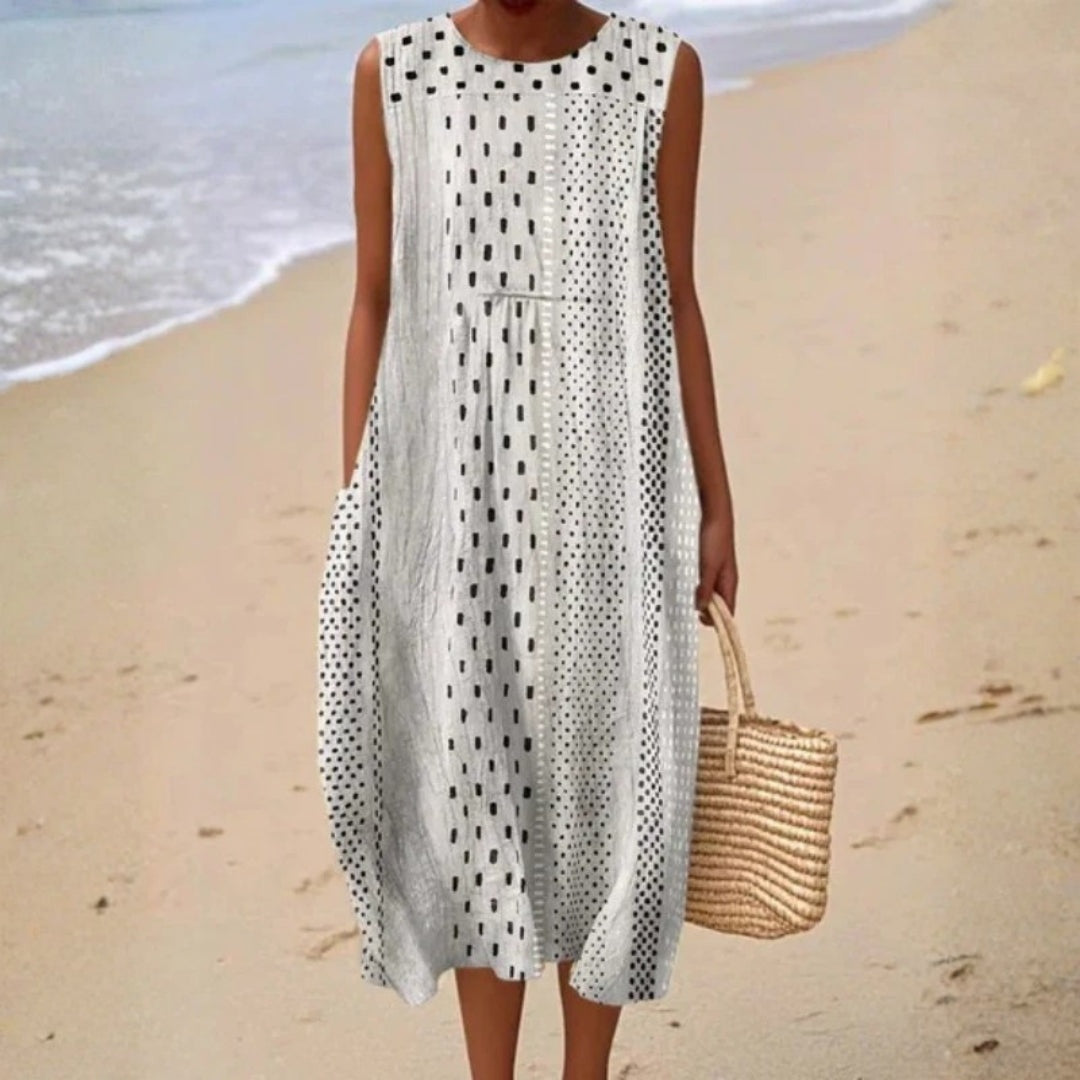 Aitana | Vestido Midi de Punto Mujer Estampado Bosque