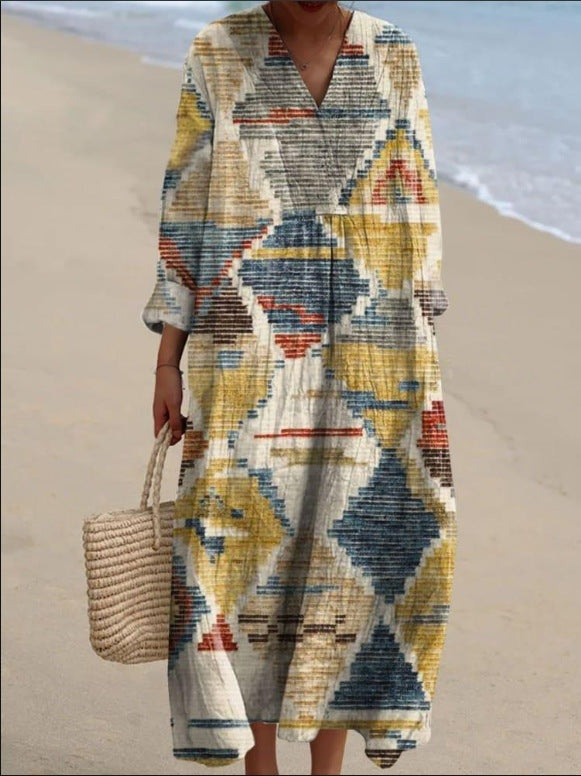 Aitana | Vestido Midi de Punto Mujer Estampado Bosque