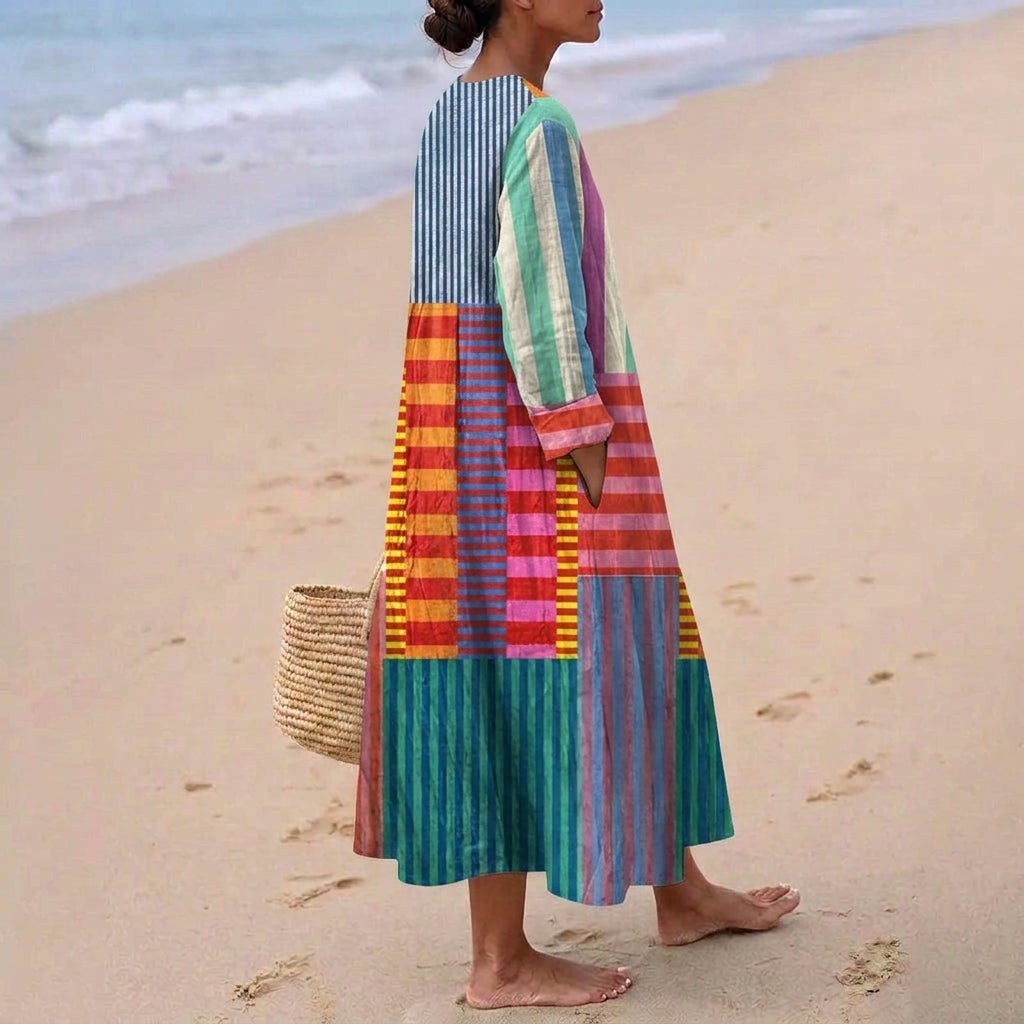 Aitana | Vestido Midi de Punto Mujer Estampado Bosque