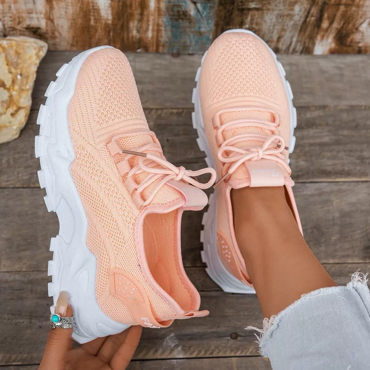 Aitana | Zapatillas de Deporte Mujer Suela Gruesa Tejido Mesh