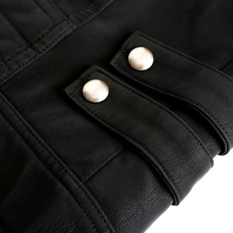Aitor | Chaqueta para Moto Hombre Polipiel Forro Interior