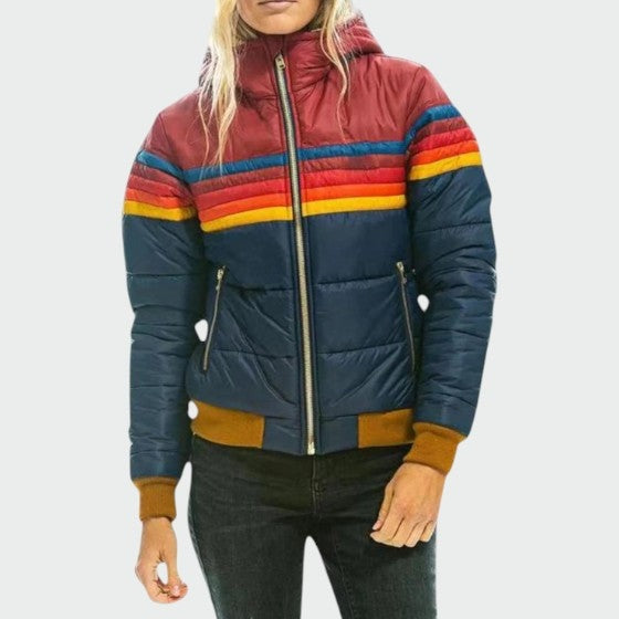 Alma | Chaqueta Acolchada Impermeable Mujer Estampado Multicolor