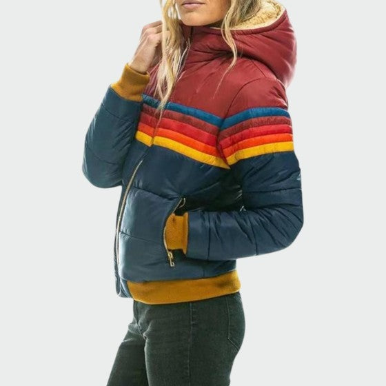 Alma | Chaqueta Acolchada Impermeable Mujer Estampado Multicolor