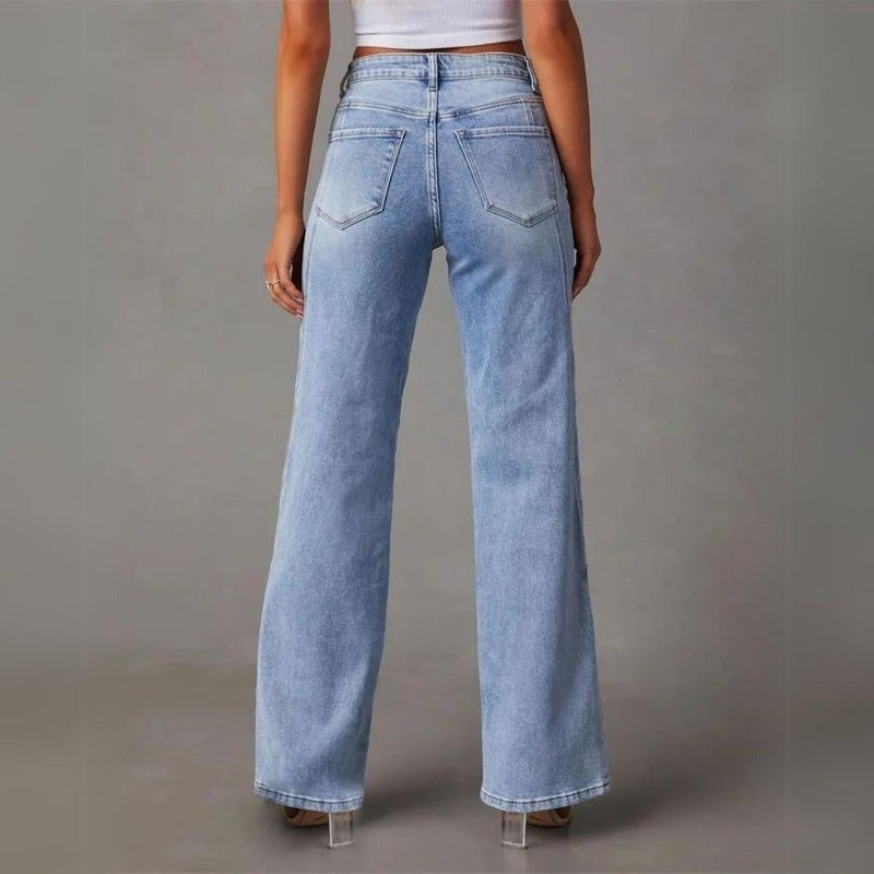 Alma | Jeans Mujer Pierna Ancha Cintura Alta
