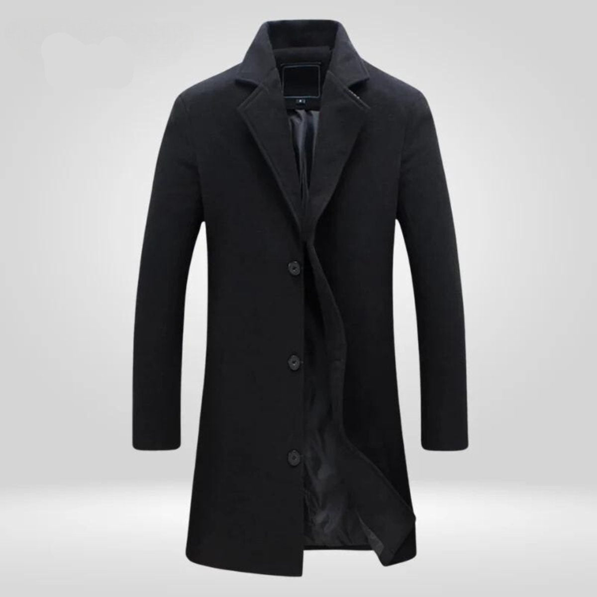 Álvaro | Abrigo de Paño Largo Hombre Cuello Solapa Botones