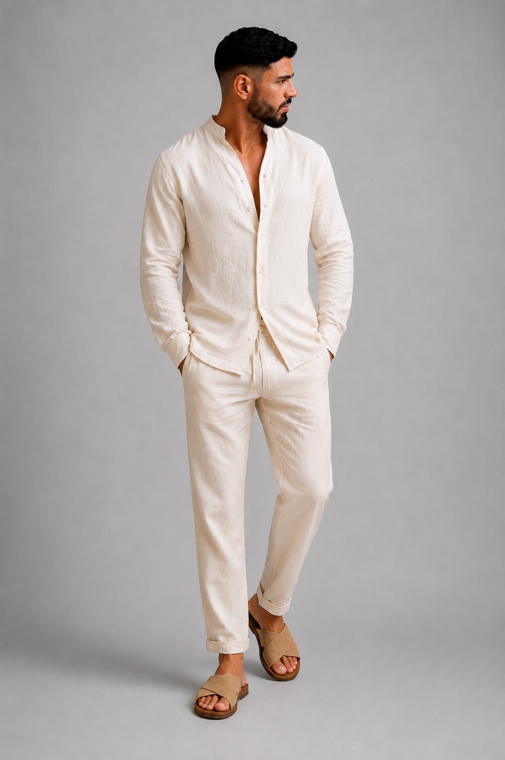 Álvaro | Conjunto de Lino Deportivo Hombre Corte Relajado