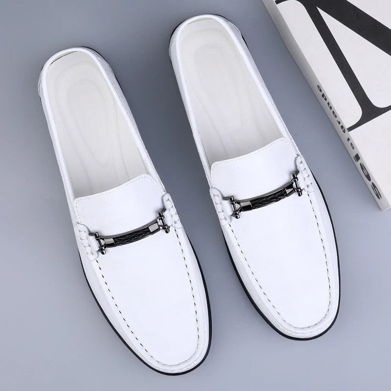 Álvaro | Mocasines de Cuero Hombre Hebilla Metálica