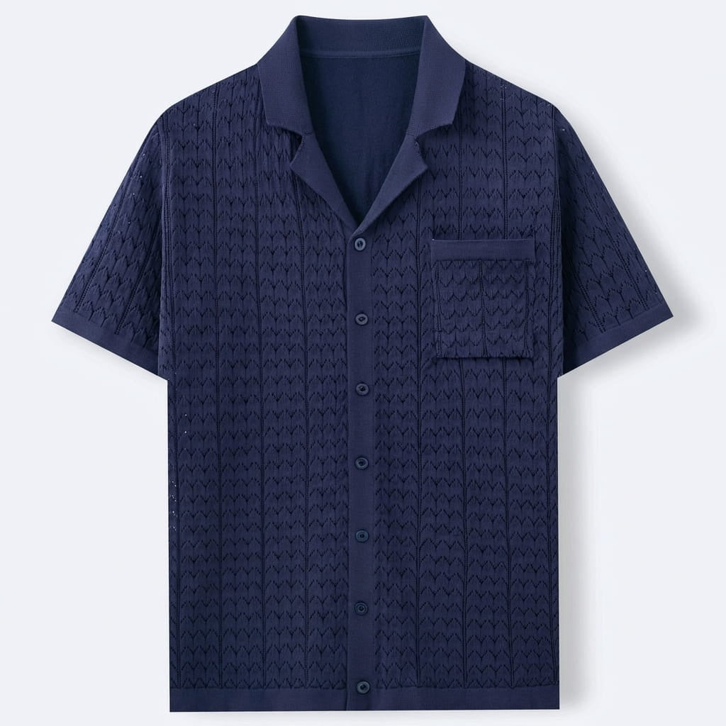 Álvaro | Polo de Punto Texturizado Hombre Manga Corta