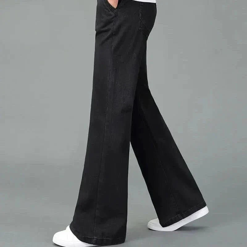 Álvaro | Vaqueros Anchos Hombre Flare Denim Pierna Acampanada