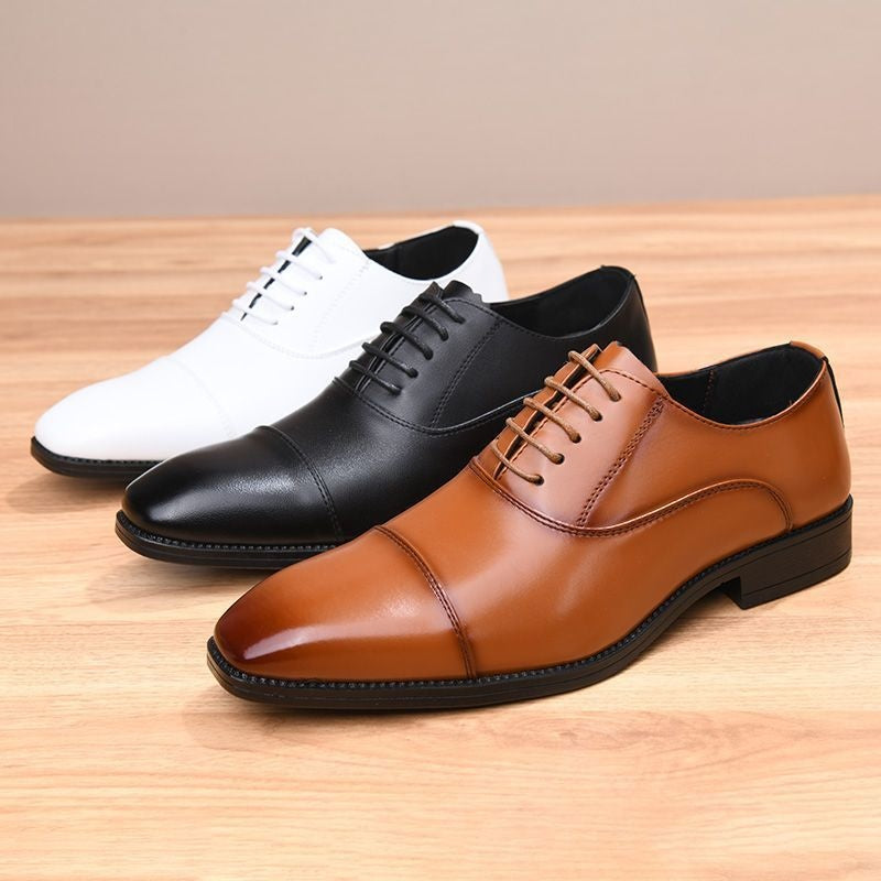 Álvaro | Zapatos Oxford de Cuero Hombre Cordones Punta Cuadrada