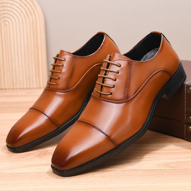 Álvaro | Zapatos Oxford de Cuero Hombre Cordones Punta Cuadrada