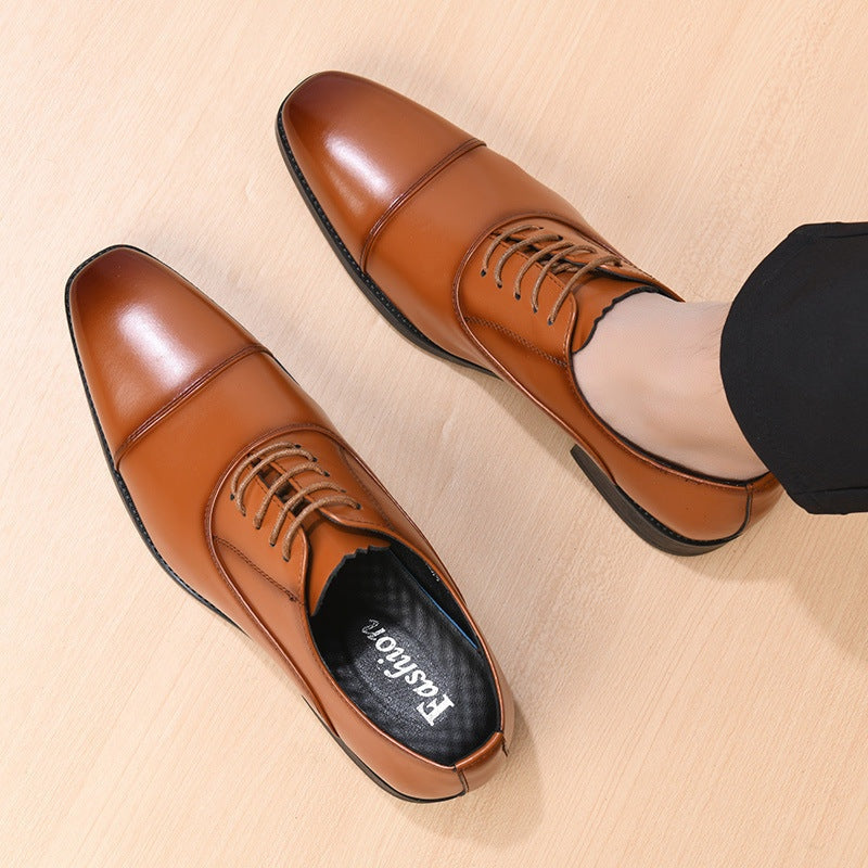 Álvaro | Zapatos Oxford de Cuero Hombre Cordones Punta Cuadrada