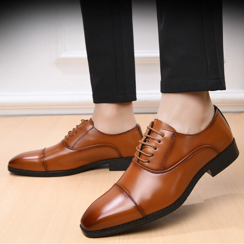 Álvaro | Zapatos Oxford de Cuero Hombre Cordones Punta Cuadrada
