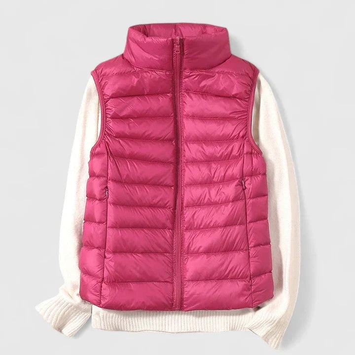 Amaia | Chaleco Acolchado Ultraligero Mujer Sin Mangas Cuello Alto