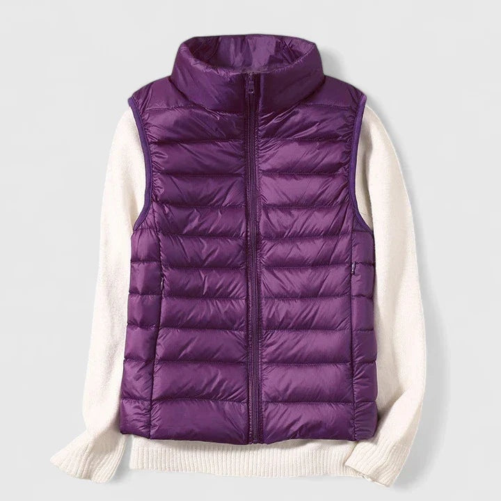 Amaia | Chaleco Acolchado Ultraligero Mujer Sin Mangas Cuello Alto