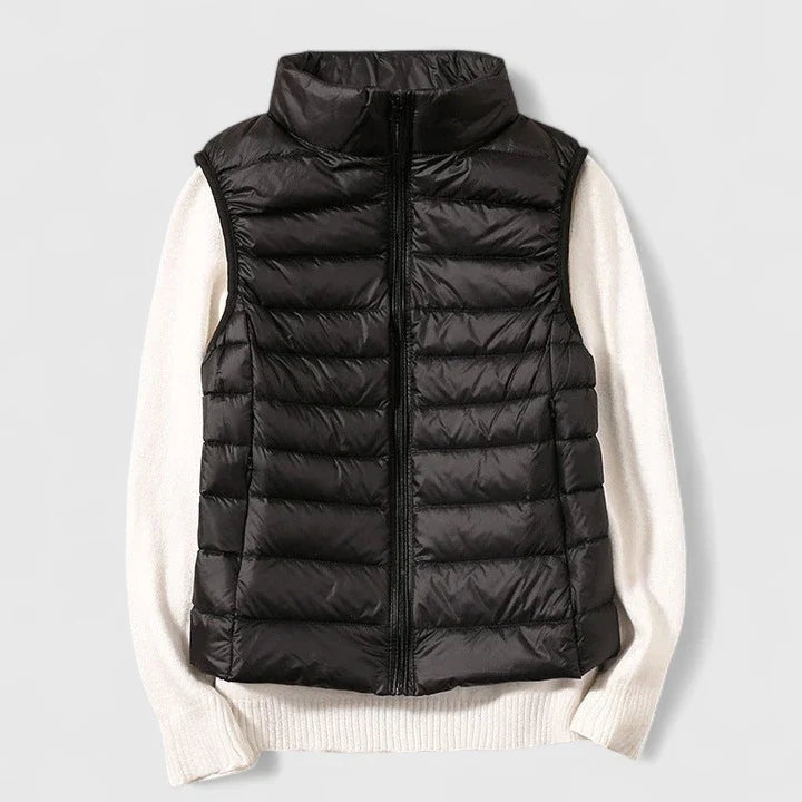 Amaia | Chaleco Acolchado Ultraligero Mujer Sin Mangas Cuello Alto