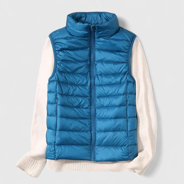 Amaia | Chaleco Acolchado Ultraligero Mujer Sin Mangas Cuello Alto