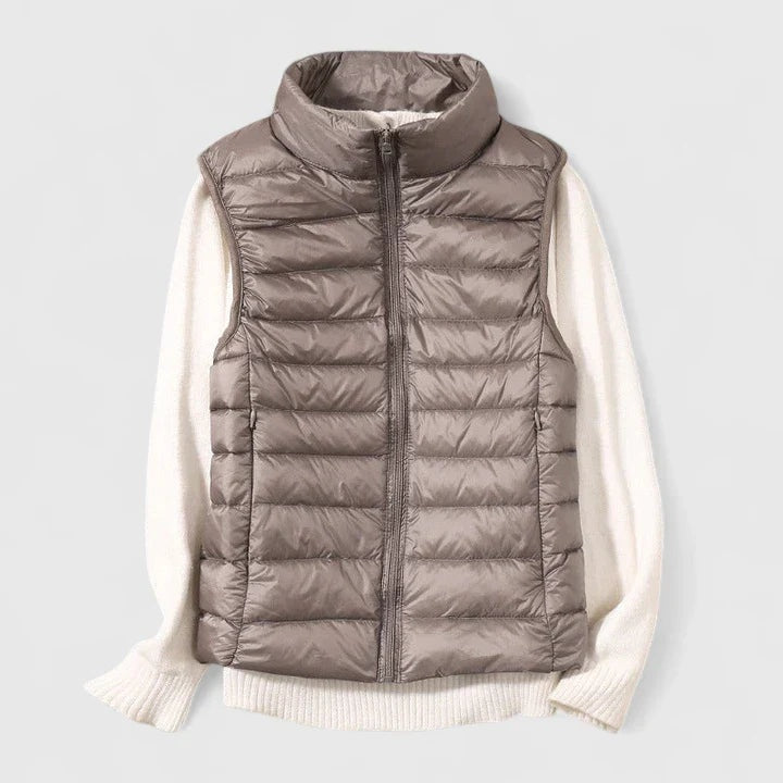 Amaia | Chaleco Acolchado Ultraligero Mujer Sin Mangas Cuello Alto