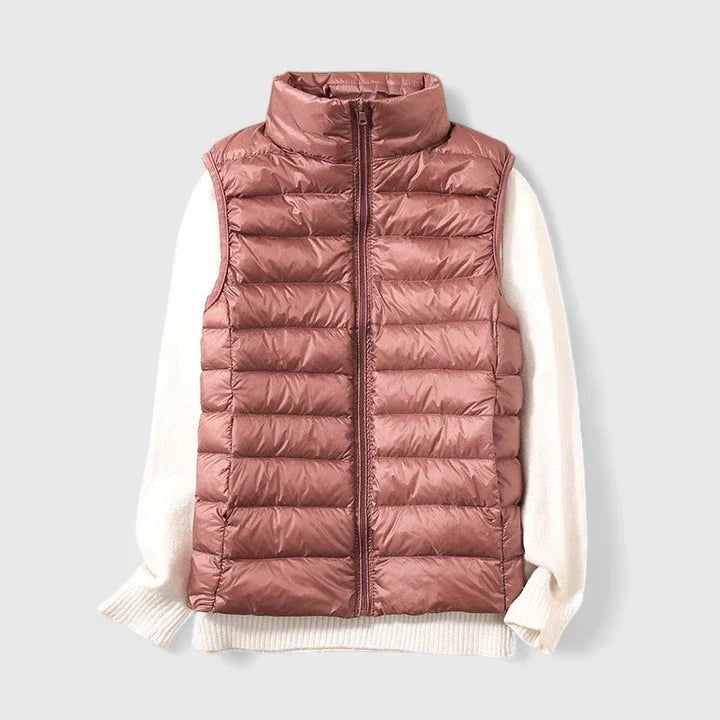 Amaia | Chaleco Acolchado Ultraligero Mujer Sin Mangas Cuello Alto