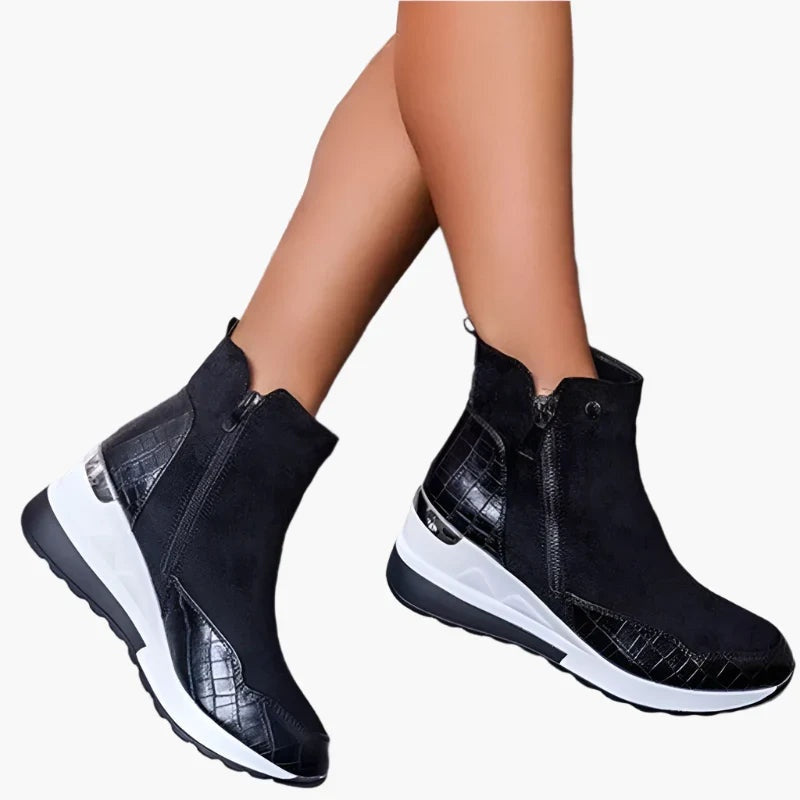 Ariadna | Botines Plataforma con Cremallera Mujer Punta Redonda