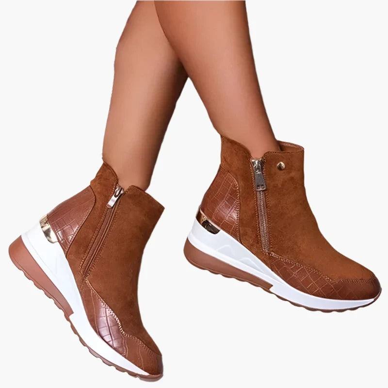 Ariadna | Botines Plataforma con Cremallera Mujer Punta Redonda