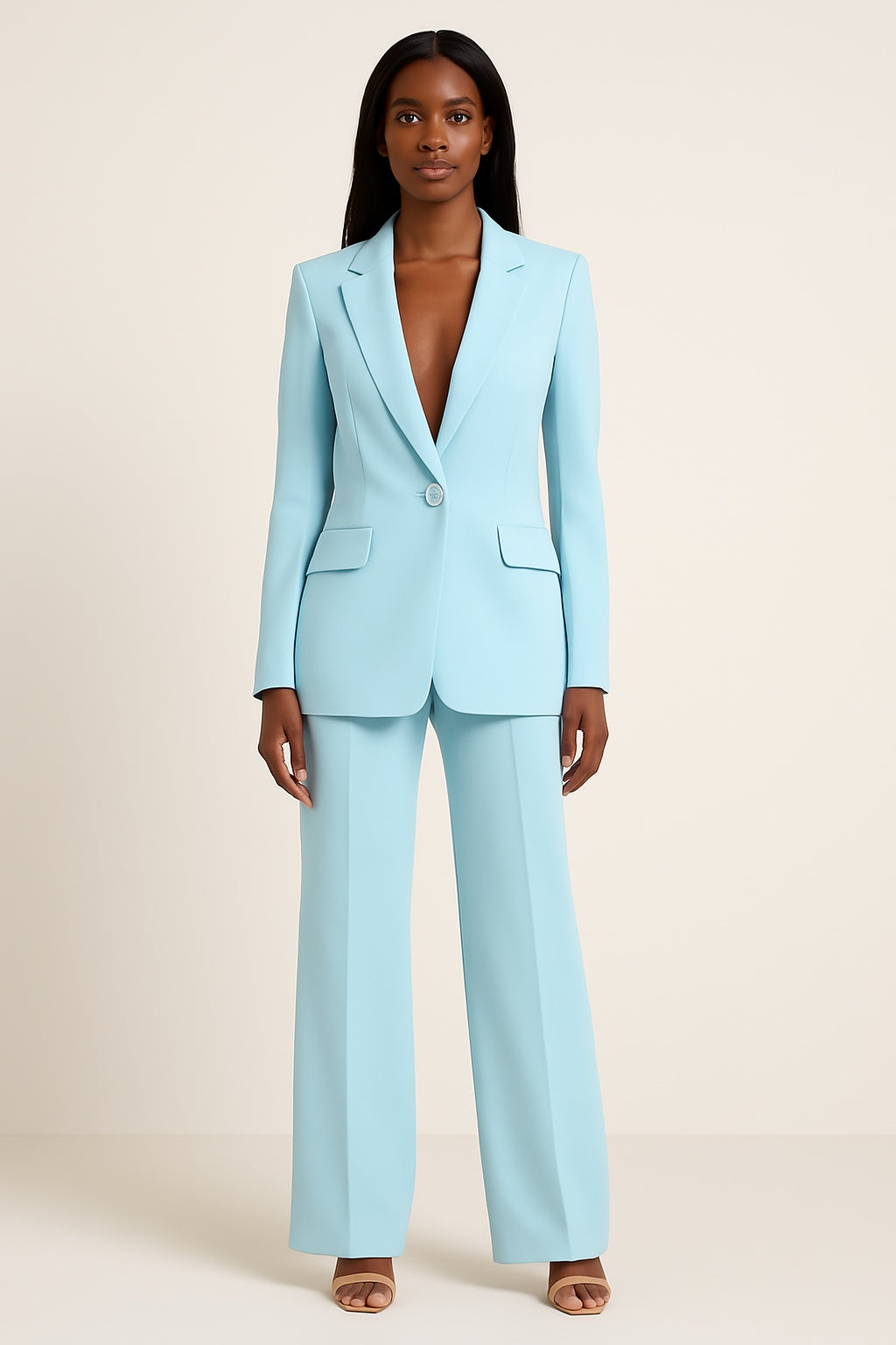 Ariadna | Conjunto de Chaqueta Americana Mujer Blazer Pantalón Pierna Ancha