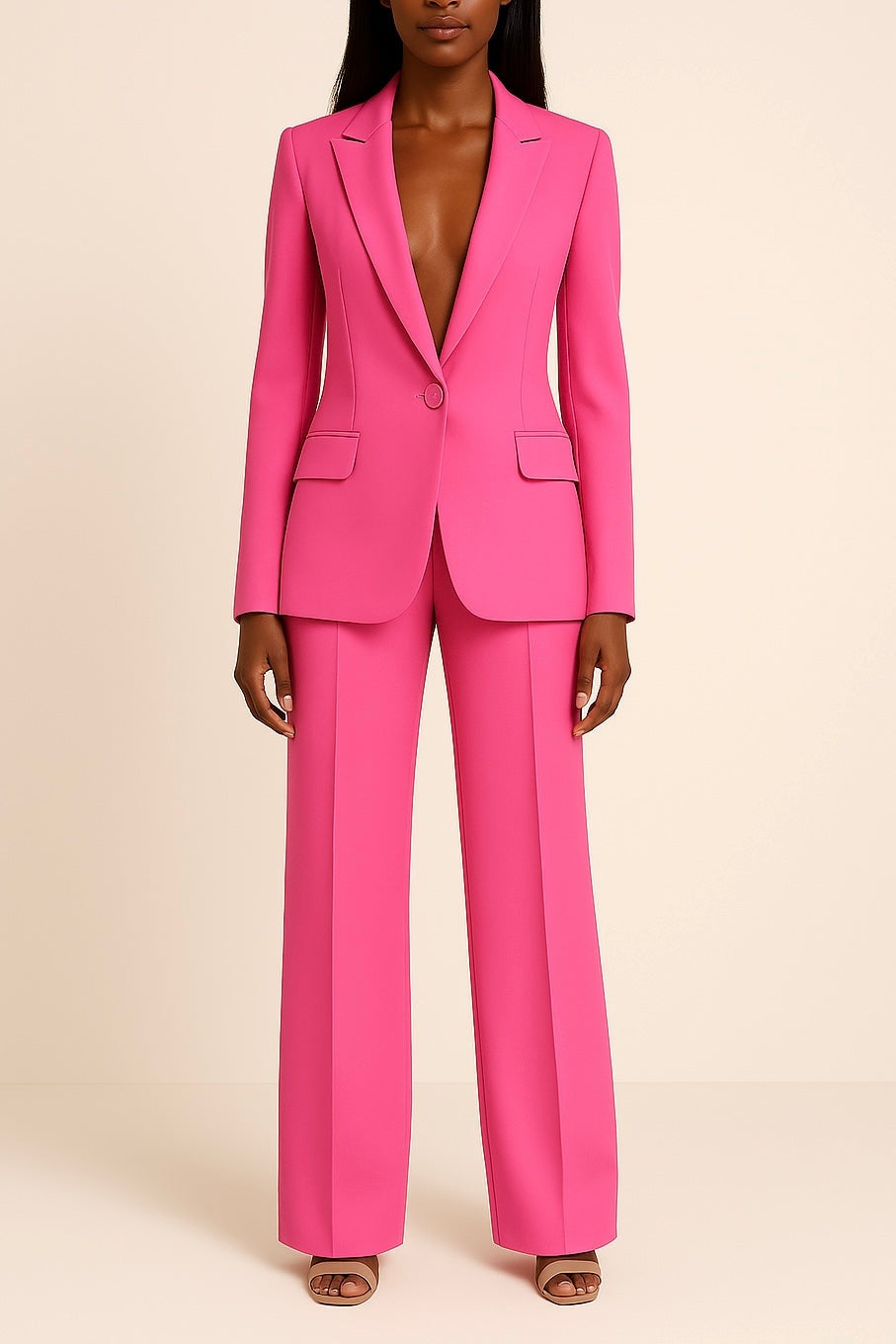 Ariadna | Conjunto de Chaqueta Americana Mujer Blazer Pantalón Pierna Ancha