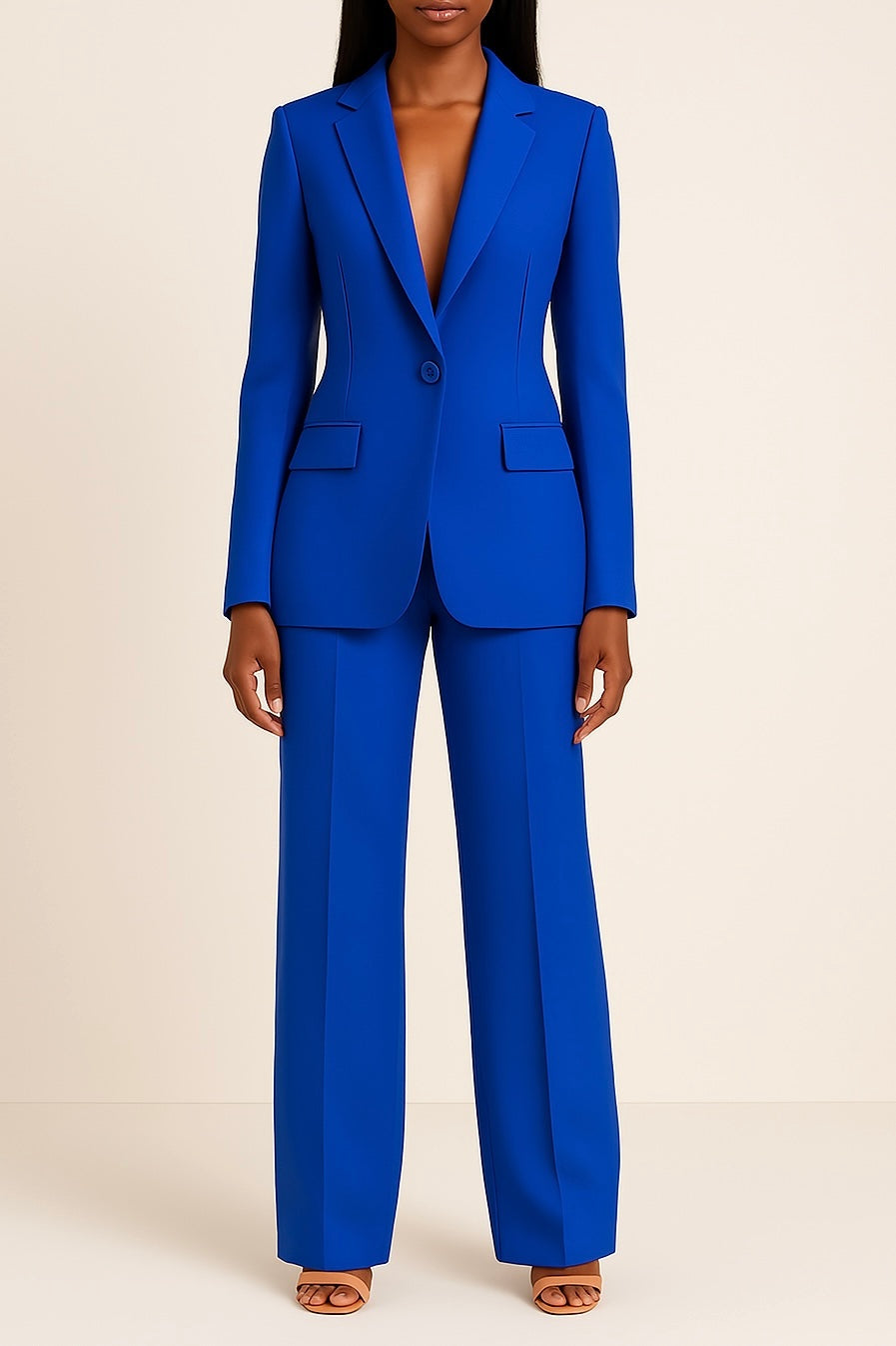 Ariadna | Conjunto de Chaqueta Americana Mujer Blazer Pantalón Pierna Ancha