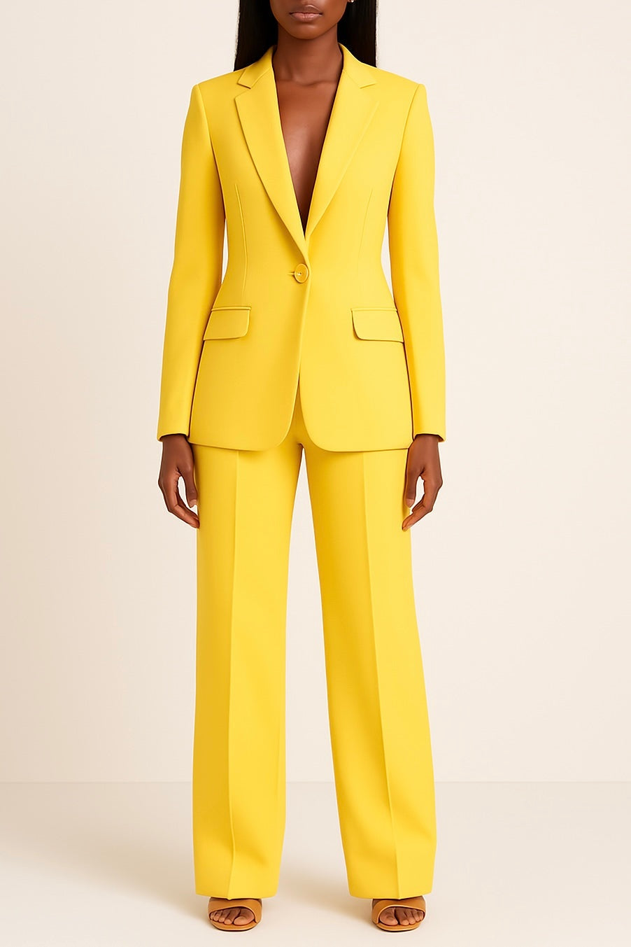 Ariadna | Conjunto de Chaqueta Americana Mujer Blazer Pantalón Pierna Ancha
