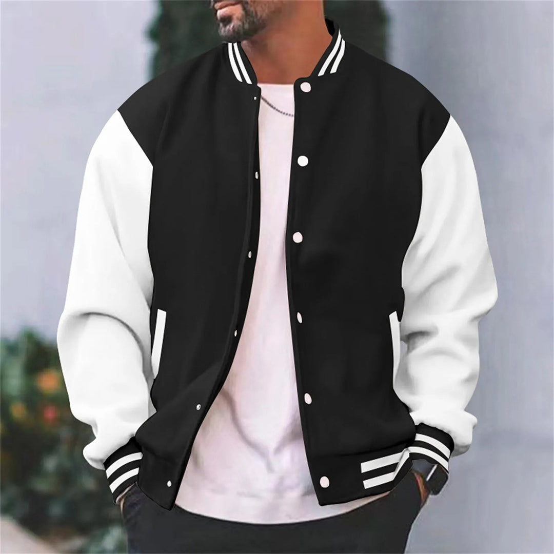 Arnau | Varsity Jacket Hombre Bicolor Botones a Presión