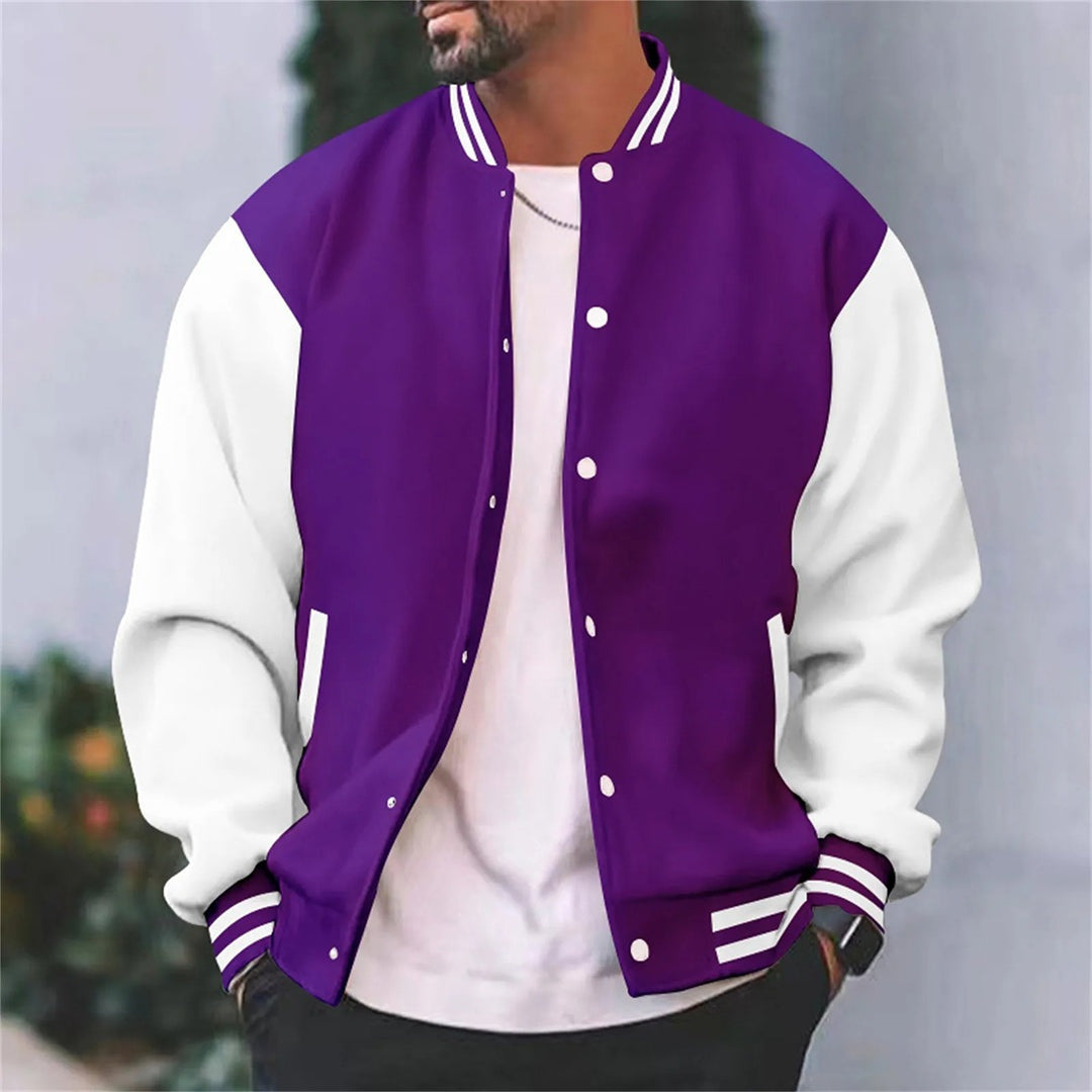 Arnau | Varsity Jacket Hombre Bicolor Botones a Presión