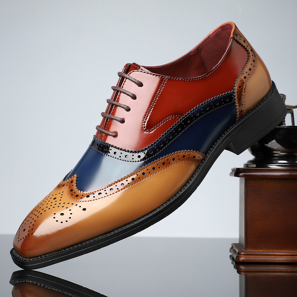 Arnau | Zapatos Brogue de Cuero Hombre Blucher Wingtip