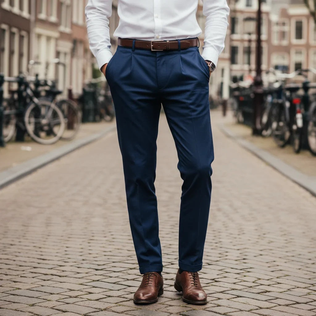 Arturo | Pantalón de Vestir con Pinzas Hombre Corte Slim