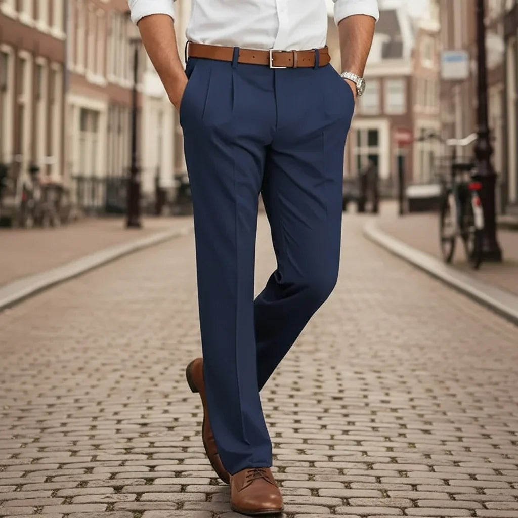 Arturo | Pantalón de Vestir con Pinzas Hombre Corte Slim