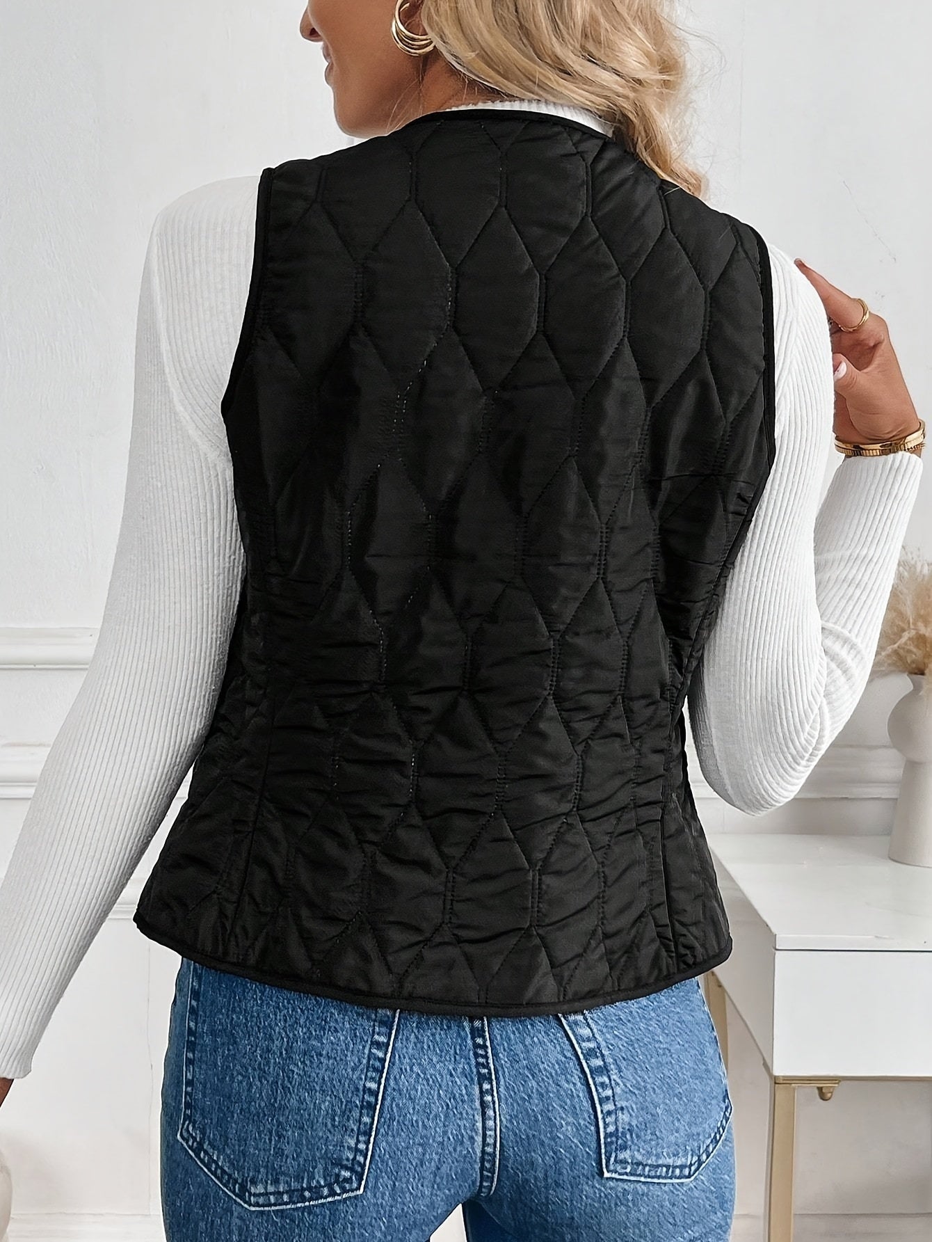 Berta | Chaleco Acolchado Mujer Forro Sherpa Reversible