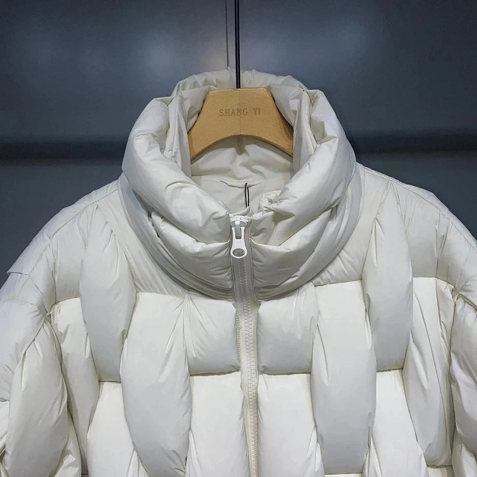 Berta | Chaqueta de Plumas Oversize Mujer Cuello Alto Cremallera