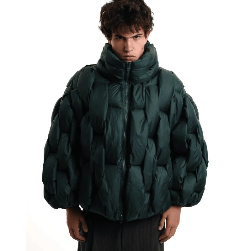 Berta | Chaqueta de Plumas Oversize Mujer Cuello Alto Cremallera