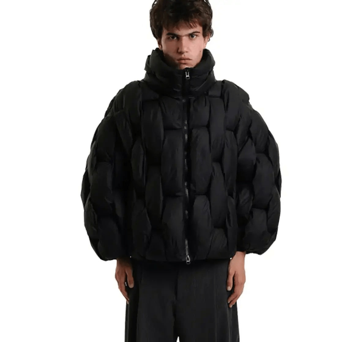 Berta | Chaqueta de Plumas Oversize Mujer Cuello Alto Cremallera