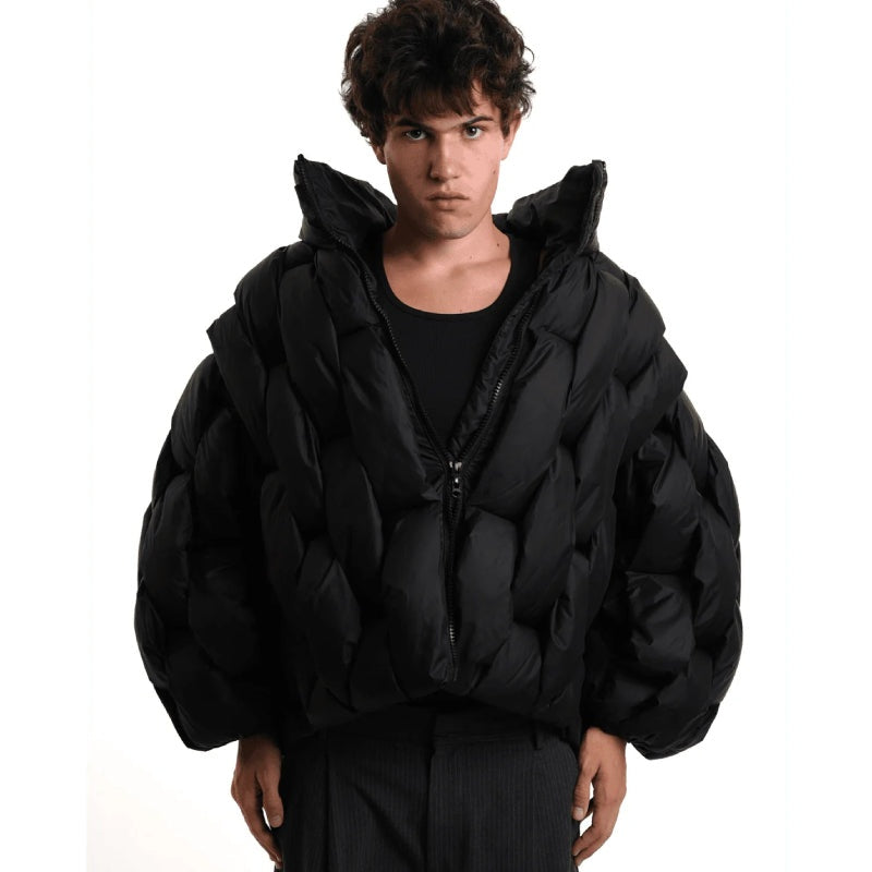 Berta | Chaqueta de Plumas Oversize Mujer Cuello Alto Cremallera