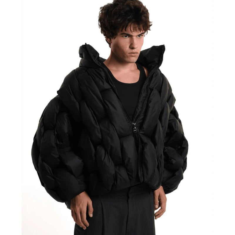 Berta | Chaqueta de Plumas Oversize Mujer Cuello Alto Cremallera