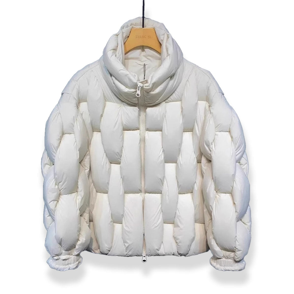 Berta | Chaqueta de Plumas Oversize Mujer Cuello Alto Cremallera