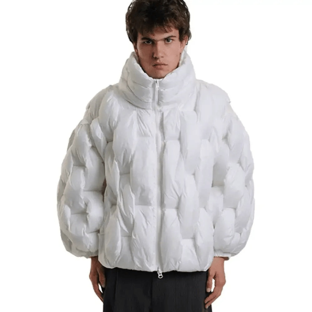 Berta | Chaqueta de Plumas Oversize Mujer Cuello Alto Cremallera