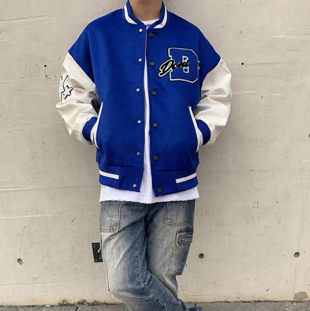 Biel | Varsity Jacket Hombre Bordado Oversize
