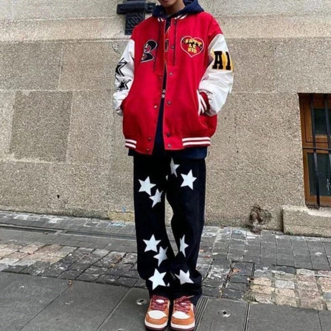 Biel | Varsity Jacket Hombre Bordado Oversize
