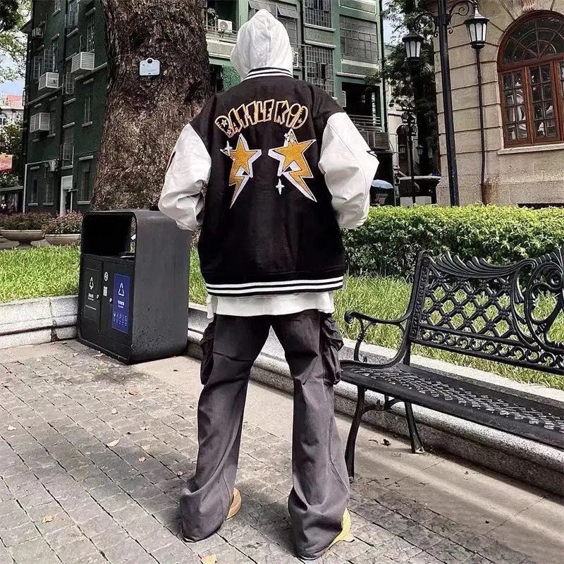 Biel | Varsity Jacket Hombre Bordado Oversize