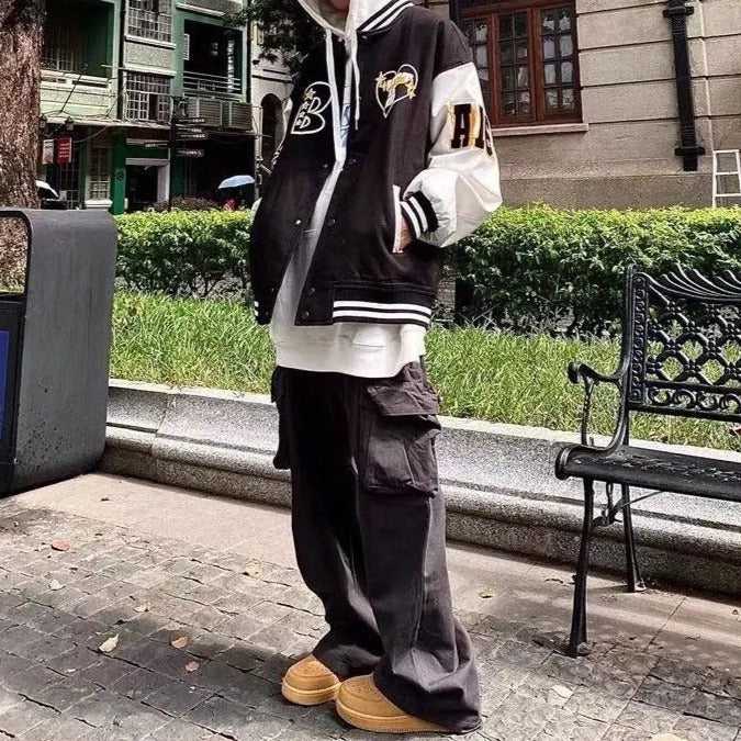 Biel | Varsity Jacket Hombre Bordado Oversize