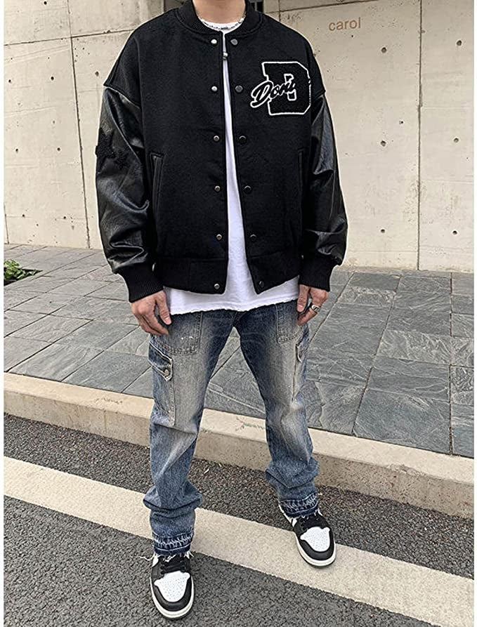 Biel | Varsity Jacket Hombre Bordado Oversize