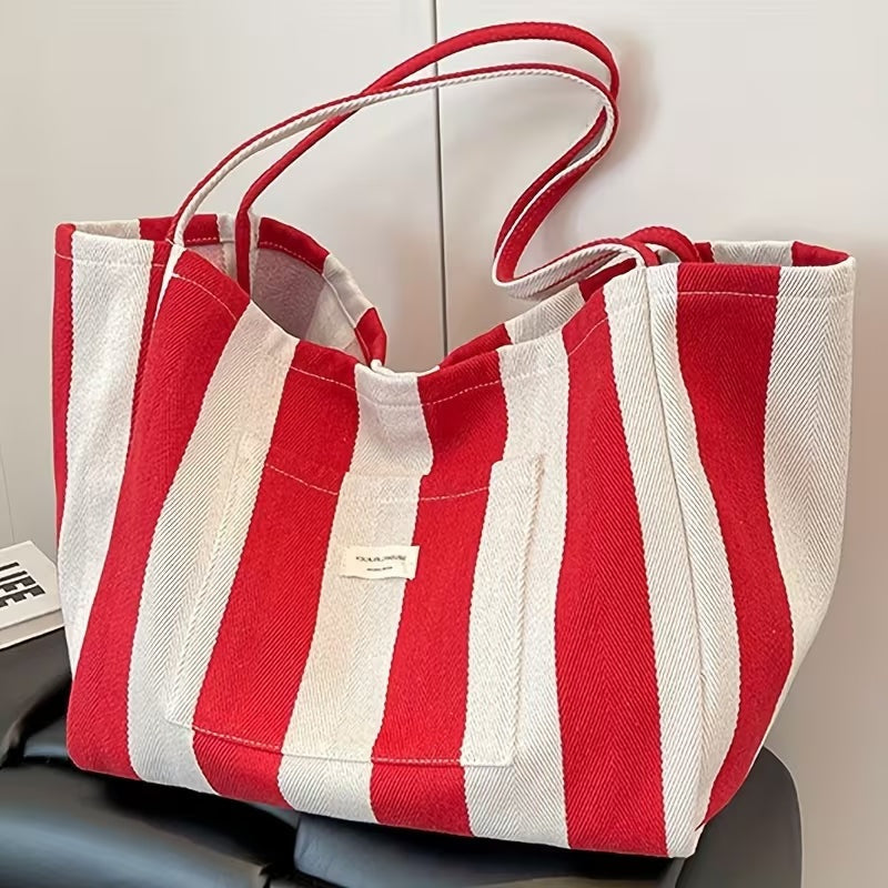 Bolso Shopper de Rayas Mujer Gran Capacidad