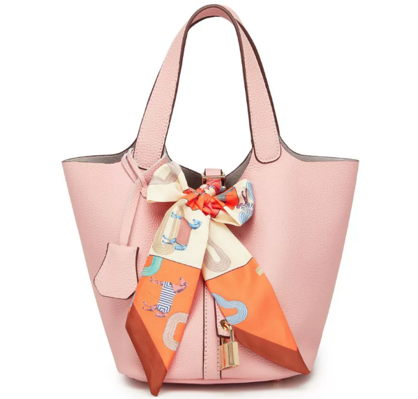 Bolso Tote con Pañuelo de Seda Mujer Tipo Shopper