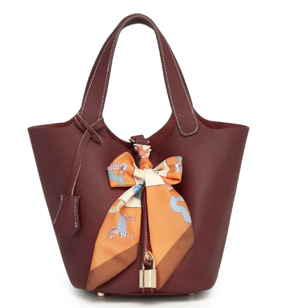 Bolso Tote con Pañuelo de Seda Mujer Tipo Shopper